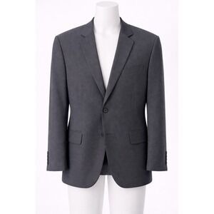 Stafford Travel Suit Blazer Mens 48R Classic Fit Gray Wool Blend Jacket